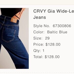 Free People Wide-Leg Jeans in Baltic Blue